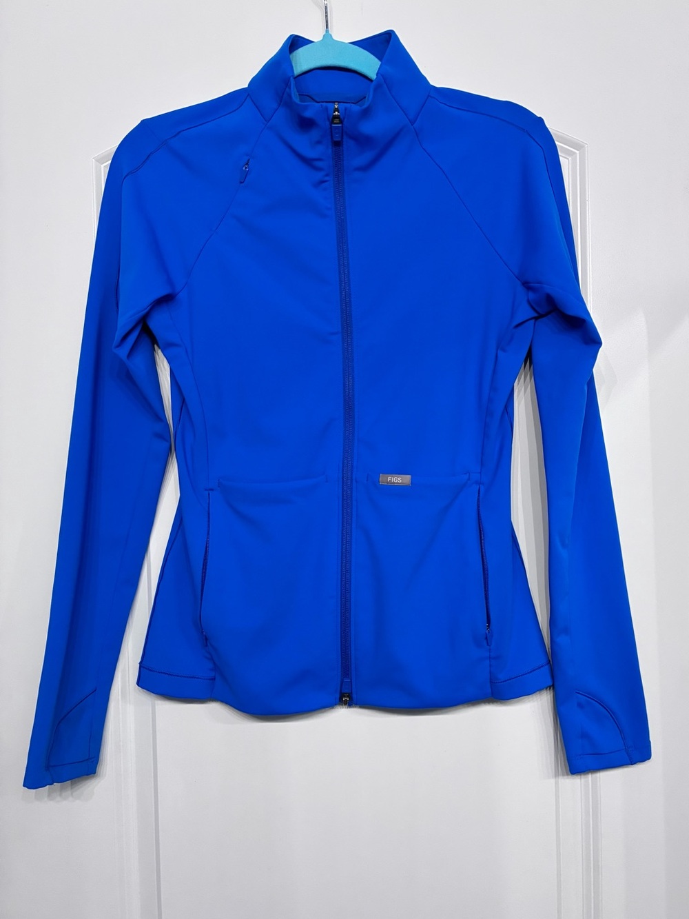 FIGS Technical Collection Blue Full Zip Scrub Jacket Size Small